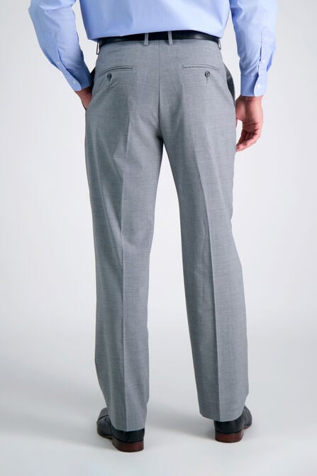 J.M. Haggar 4-Way Stretch Dress Pant - Textured Plaid, Grey view# 4