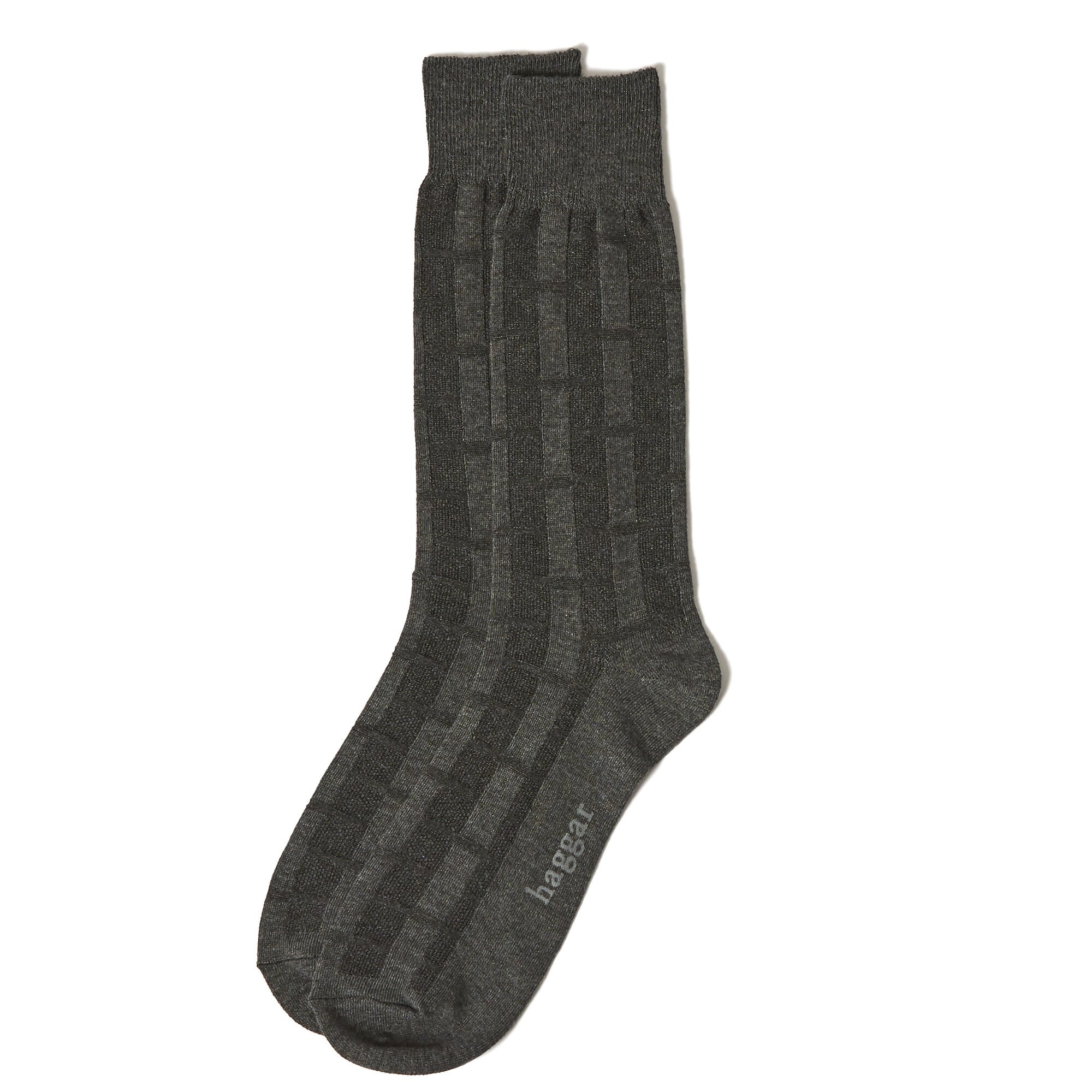 Haggar Dress Socks - Textured Solid Weave Bean (H7353 Clothing Underwear & Socks) photo