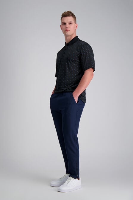 Short Sleeve Poly Polo, Black view# 5