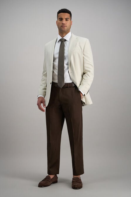Premium No Iron Khaki,  Chocolate view# 3