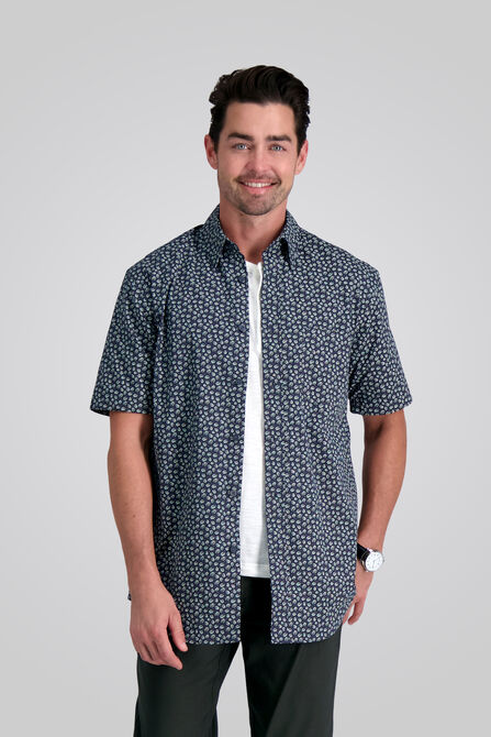 Poplin Button Down Shirt, Dark Navy view# 1