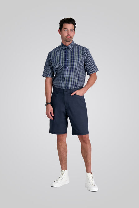 Plaid Button Down Shirt, Dark Navy view# 3