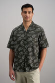 Short Sleeve Tropical Camp Shirt, Charcoal view# 1