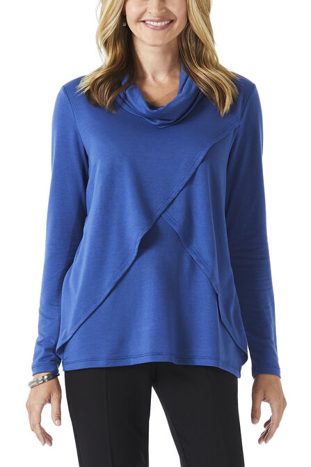 Long Sleeve Cowl Neck Top,  view# 5