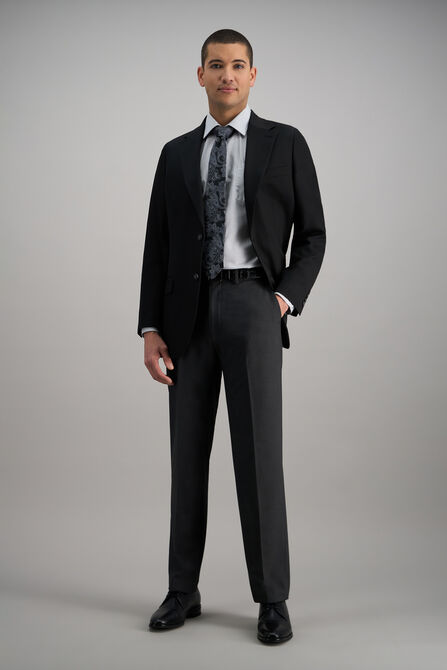 J.M. Haggar 4 Way Stretch Dress Pant, Charcoal Htr view# 3
