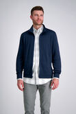 Full Zip Pique, Heather Navy view# 1