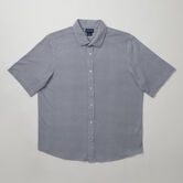 Diamond Pique Button Down Shirt, Black view# 5