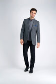 Quarter Zip Mock Neck, Charcoal Htr view# 4