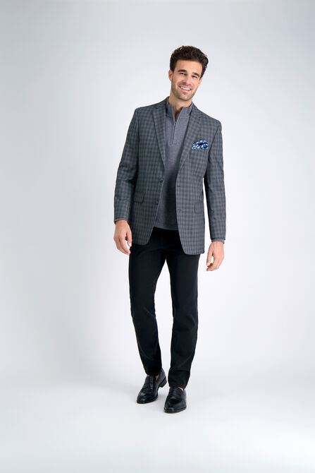 Quarter Zip Mock Neck, Charcoal Htr view# 4