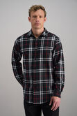 Long Sleeve Flannel Plaid Shirt, Red view# 1