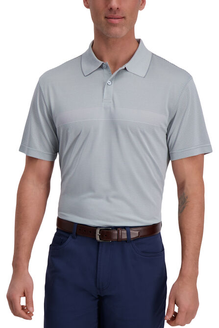 Cool 18&reg; Pro Block Textured Golf Polo, Dark Blue view# 1