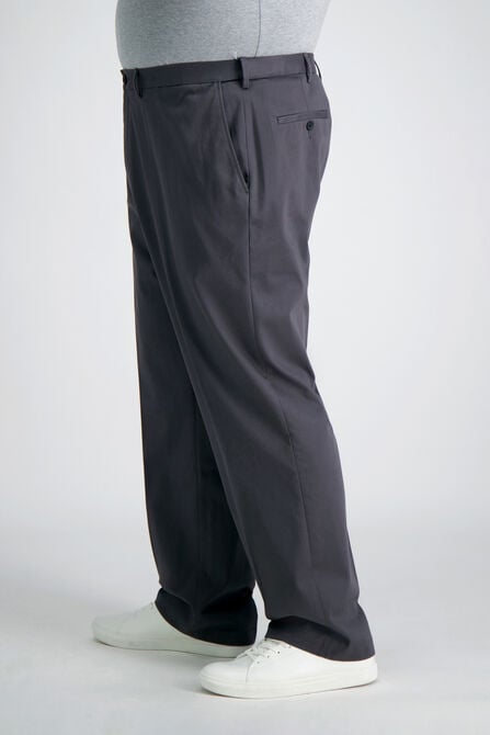 Big &amp; Tall Premium No Iron Khaki, Dark Grey view# 3