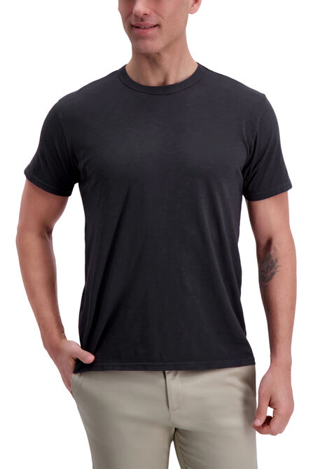 Mustang&reg; Slub Crew Shirt, Black view# 1