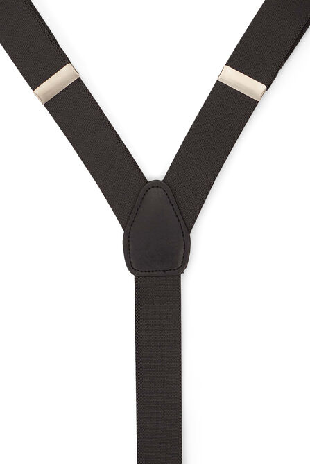 Solid Y-Back Adjustable Clip Suspender, Bean view# 2