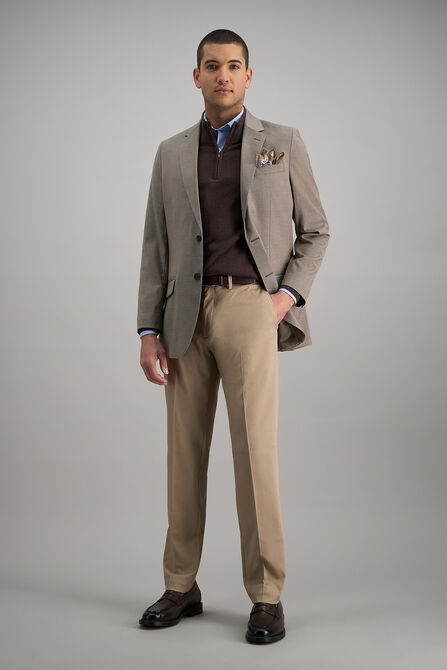 Premium No Iron Khaki Pant, Khaki view# 3