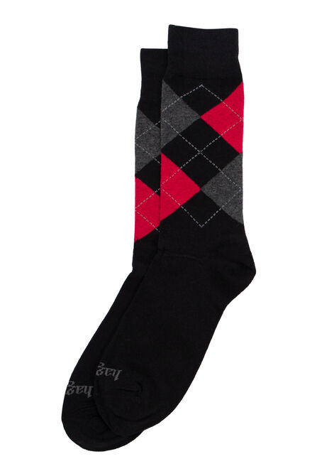 Dress Socks - Argyle, Black view# 1
