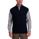 Contrast Quarter Zip Vest, Navy view# 1