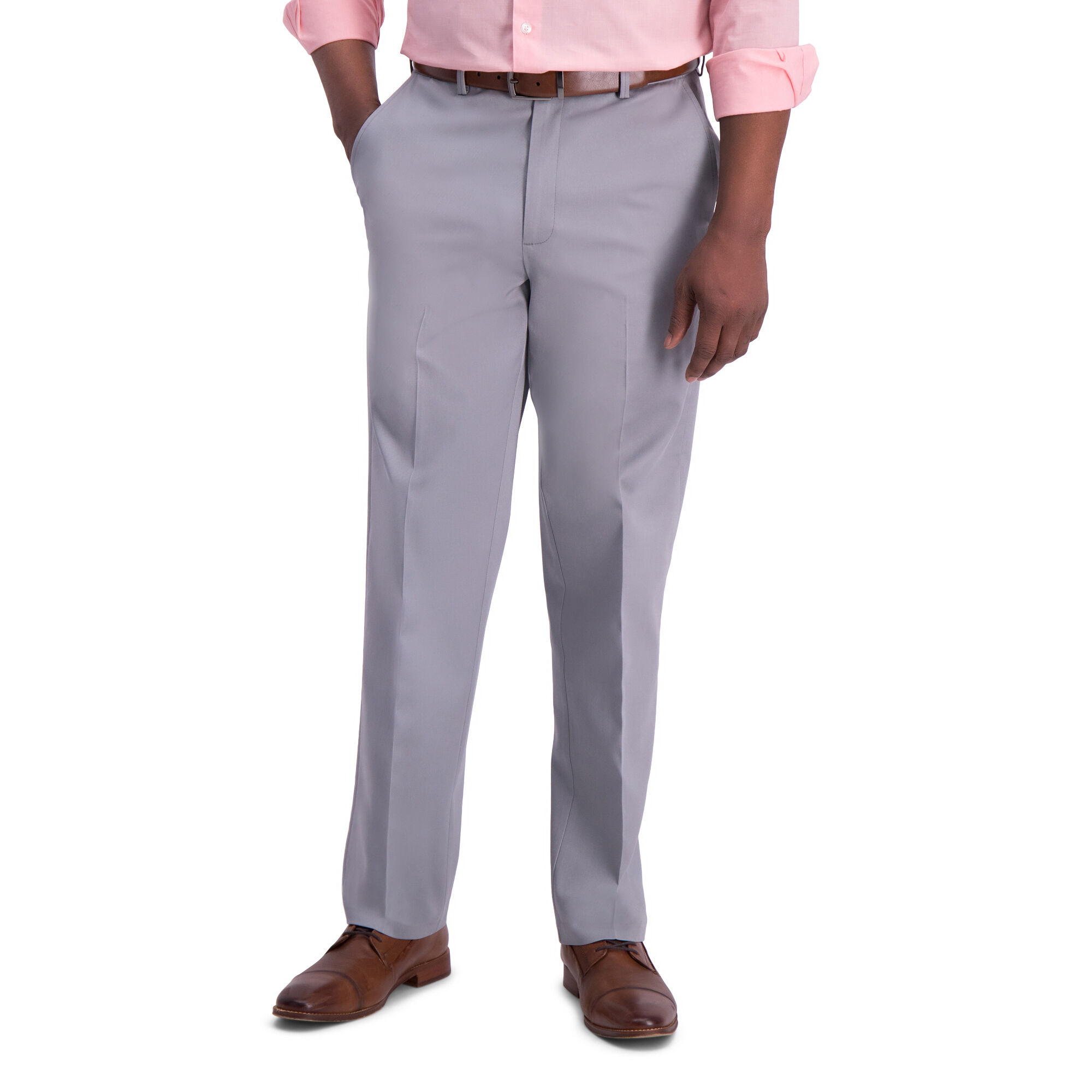 Haggar Iron Free Premium Khaki Med Grey (HC01000 Clothing Pants) photo