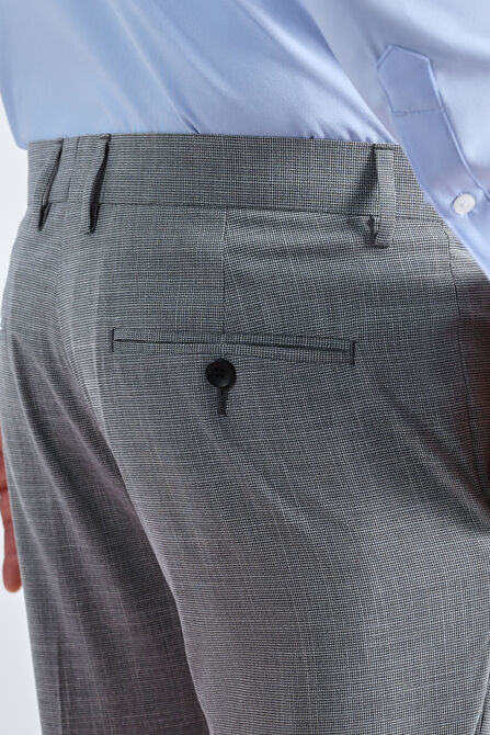 J.M. Haggar Micro Houndstooth Suit Pant, Med Grey view# 4