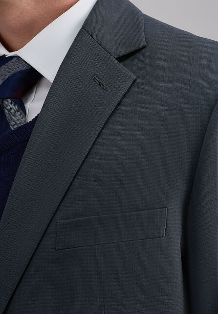 Travel Performance Stria Suit Jacket, Dark Heather Grey