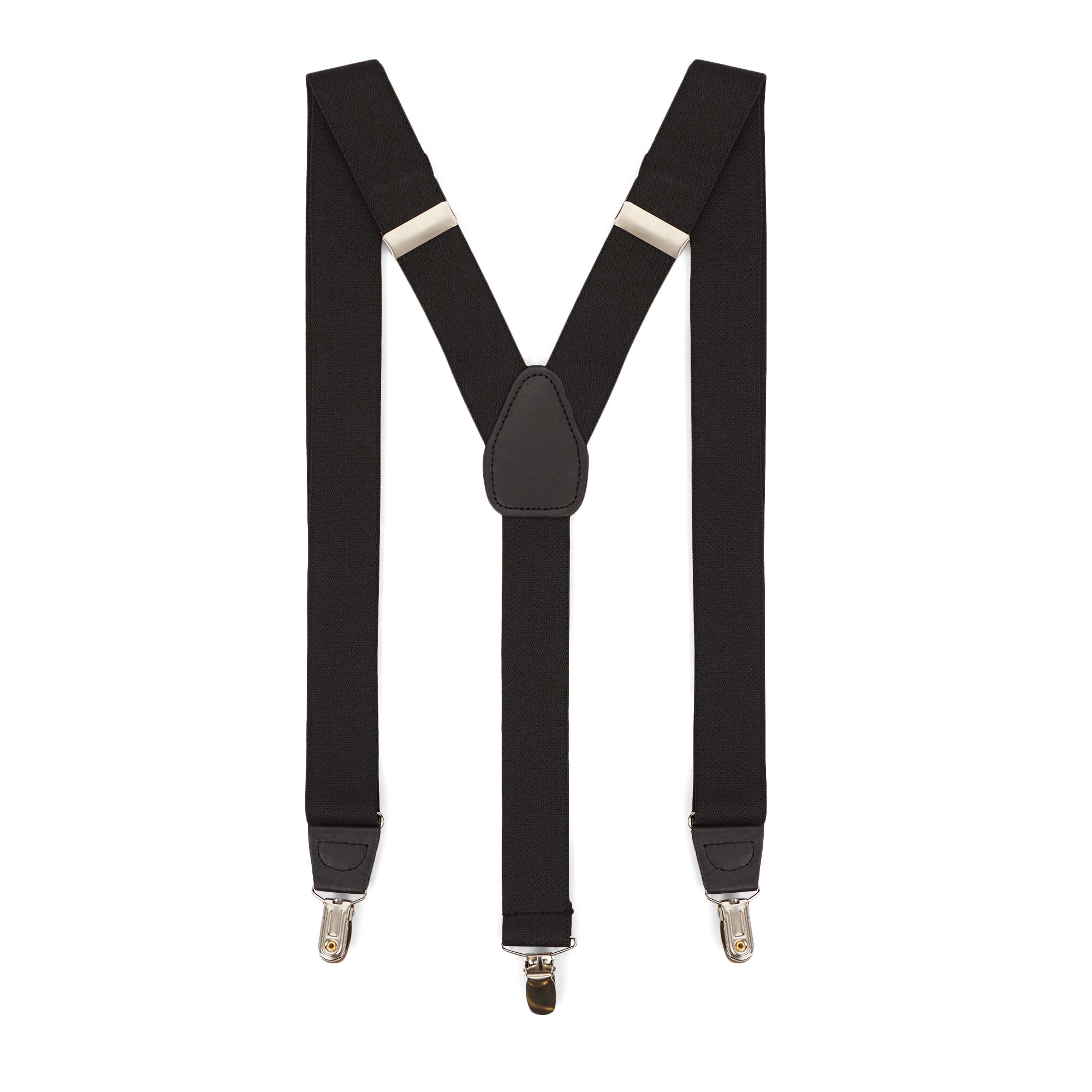 Haggar Solid Y-Back Adjustable Clip Suspender Black (21HH510001) photo