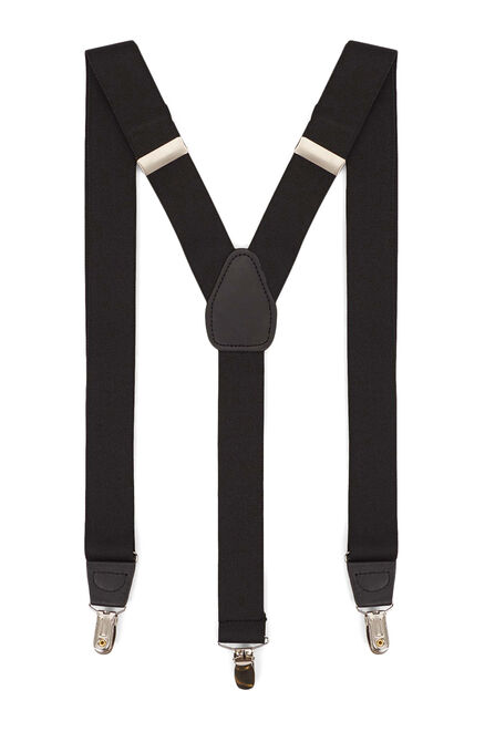 Solid Y-Back Adjustable Clip Suspender,  view# 1