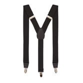 Solid Y-Back Adjustable Clip Suspender, Black view# 1