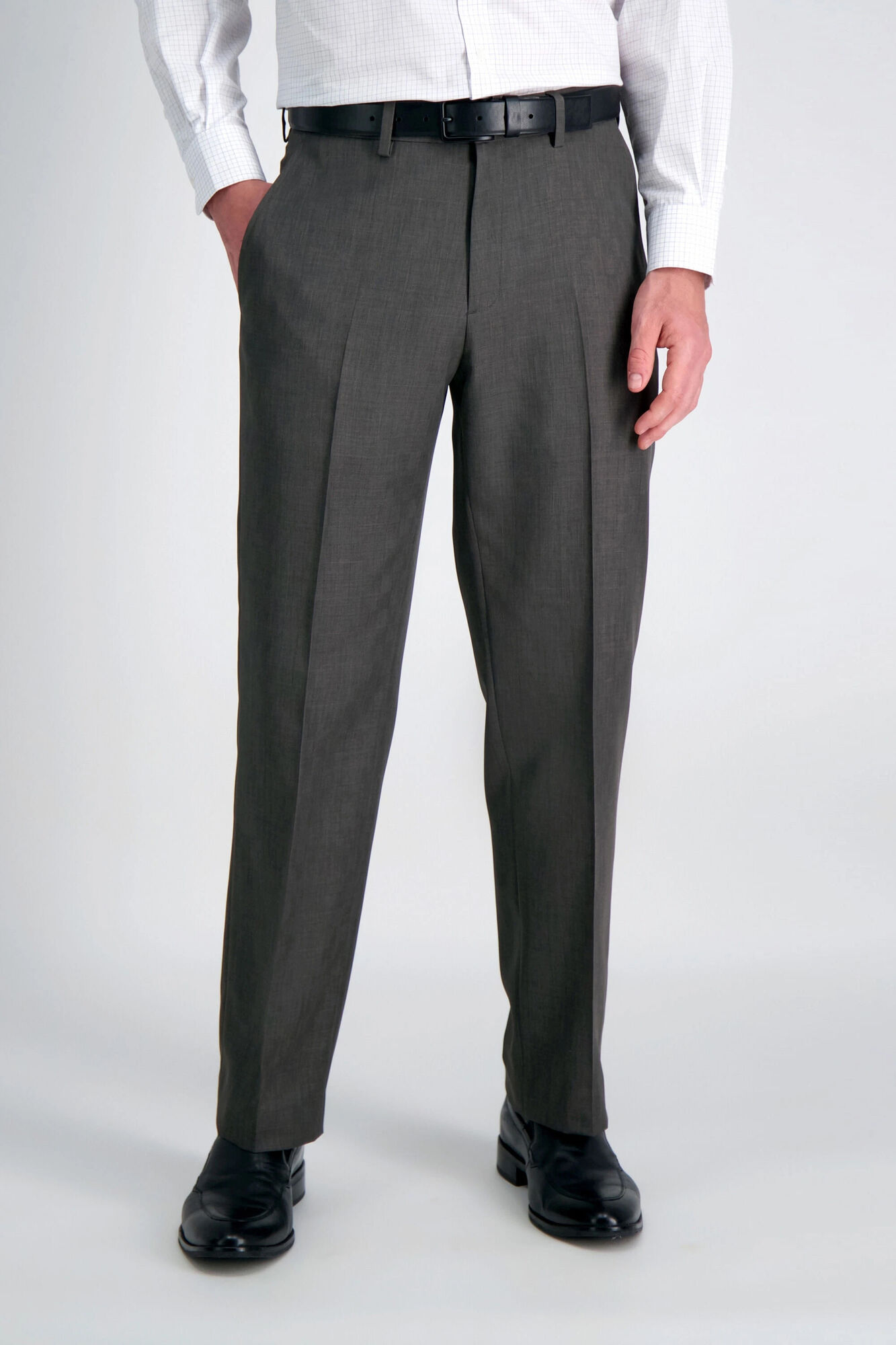 Haggar Travel Performance Suit Separates Pant Brown Heather (HY70278 Clothing Pants) photo