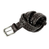 Leather Braid Belt, Black view# 1