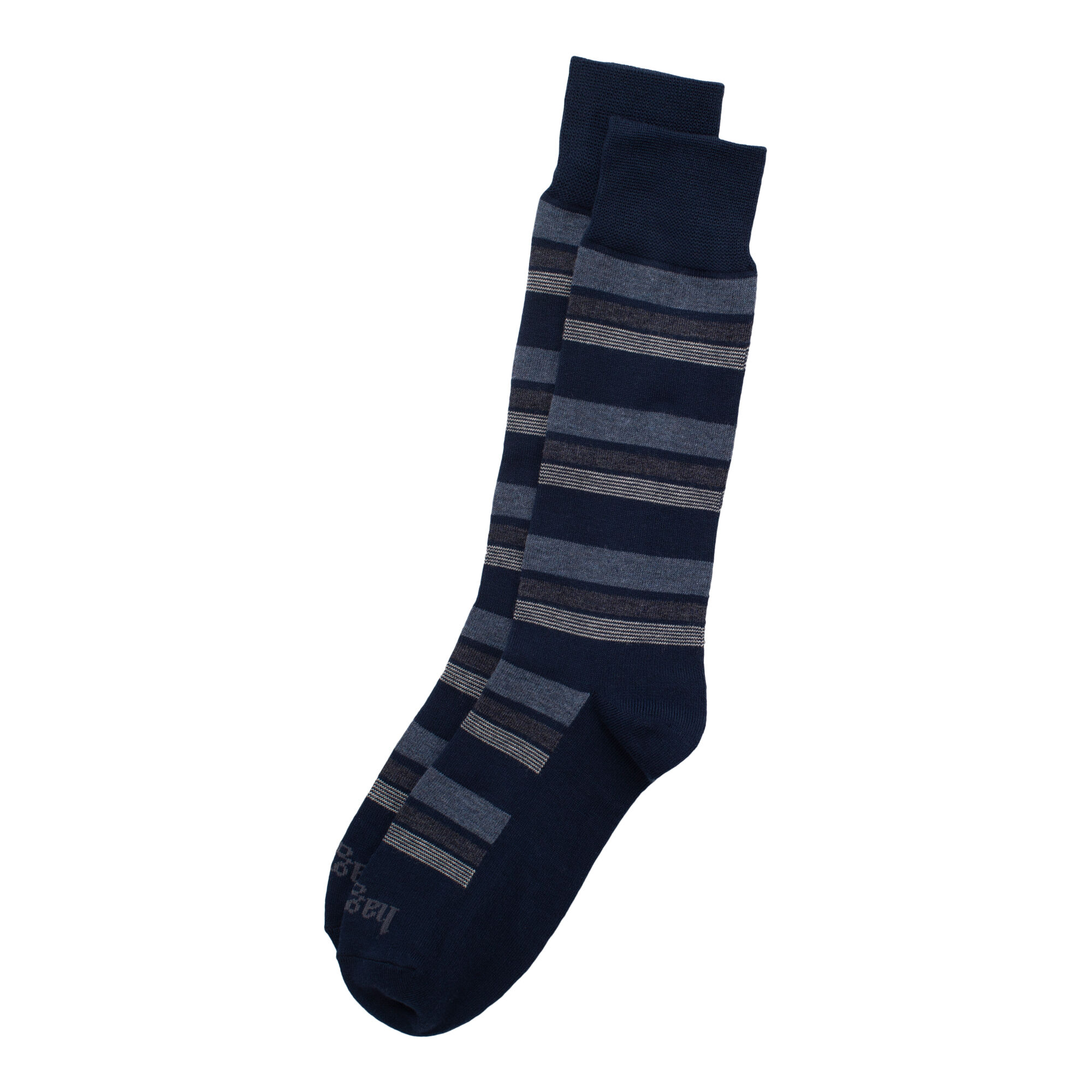 Haggar Block Stripe Socks Navy (H7506 Clothing Underwear & Socks) photo