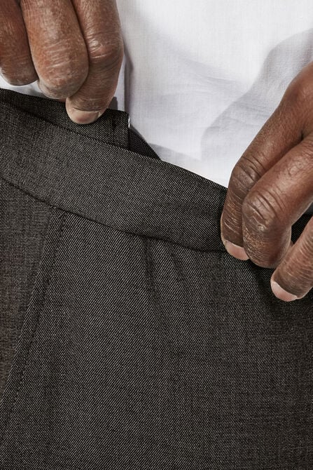 Big &amp; Tall J.M. Haggar Premium Stretch Suit Pant - Flat Front, Chocolate view# 4