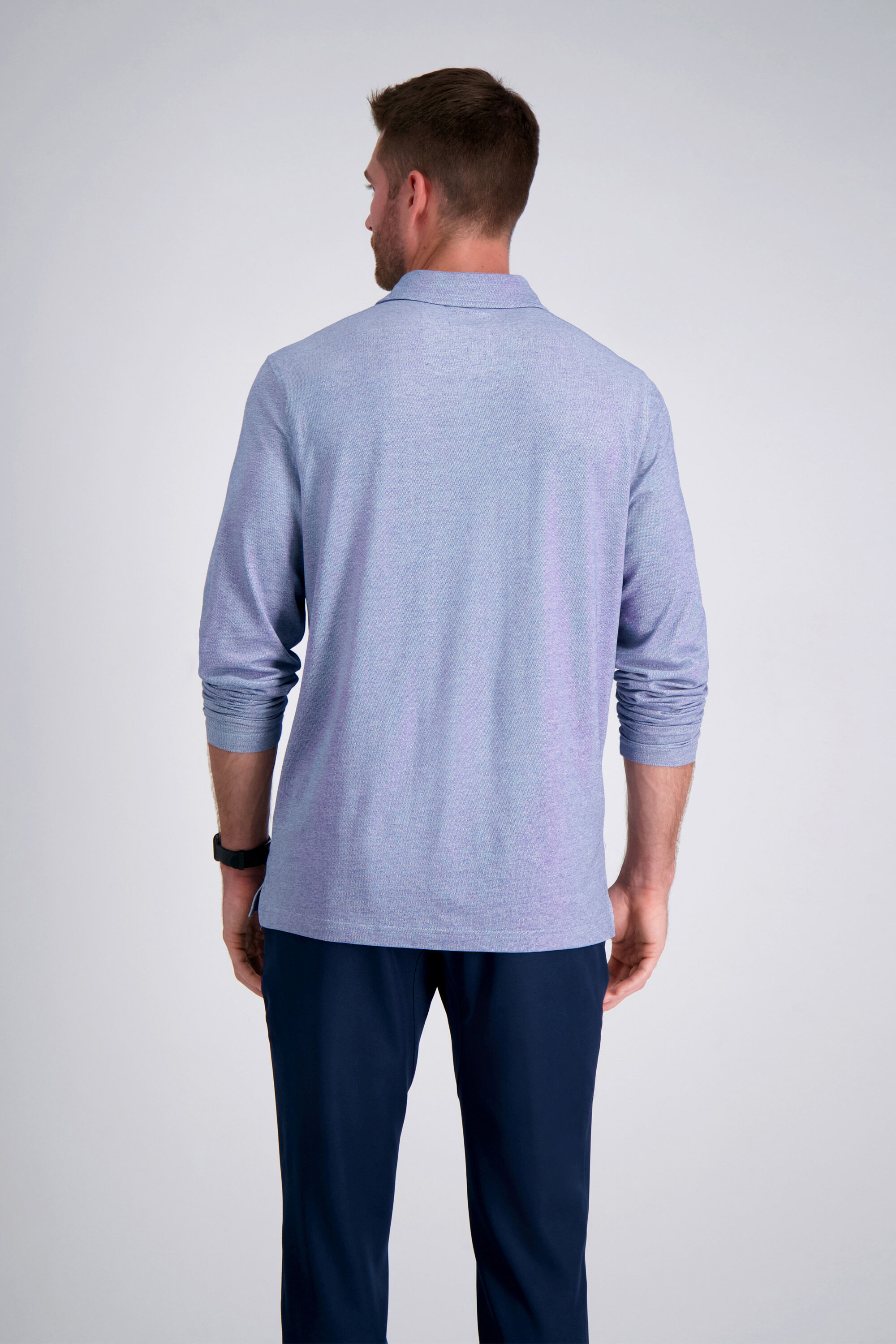 Long Sleeve 2 Color Pique Polo
