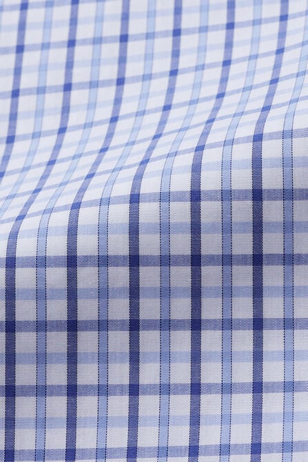 Premium Comfort Dress Shirt - Tonal Blue Check, Medium Blue view# 6