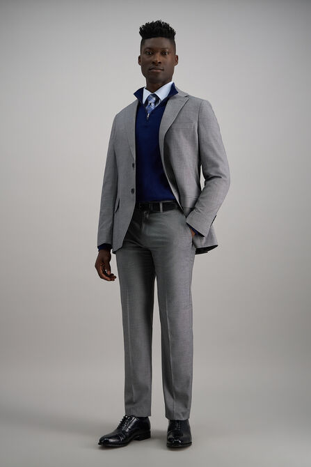 J.M. Haggar Micro Dobby Suit Pant, Grey view# 3