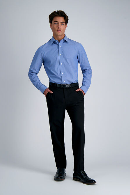Premium Comfort Dress Shirt - Blue Dobby, Cobalt view# 3