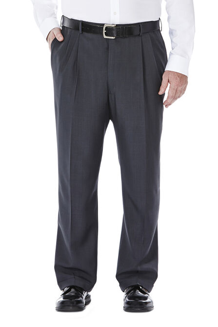 Big &amp; Tall E-CLO&trade; Stria Dress Pant, Med Grey view# 1