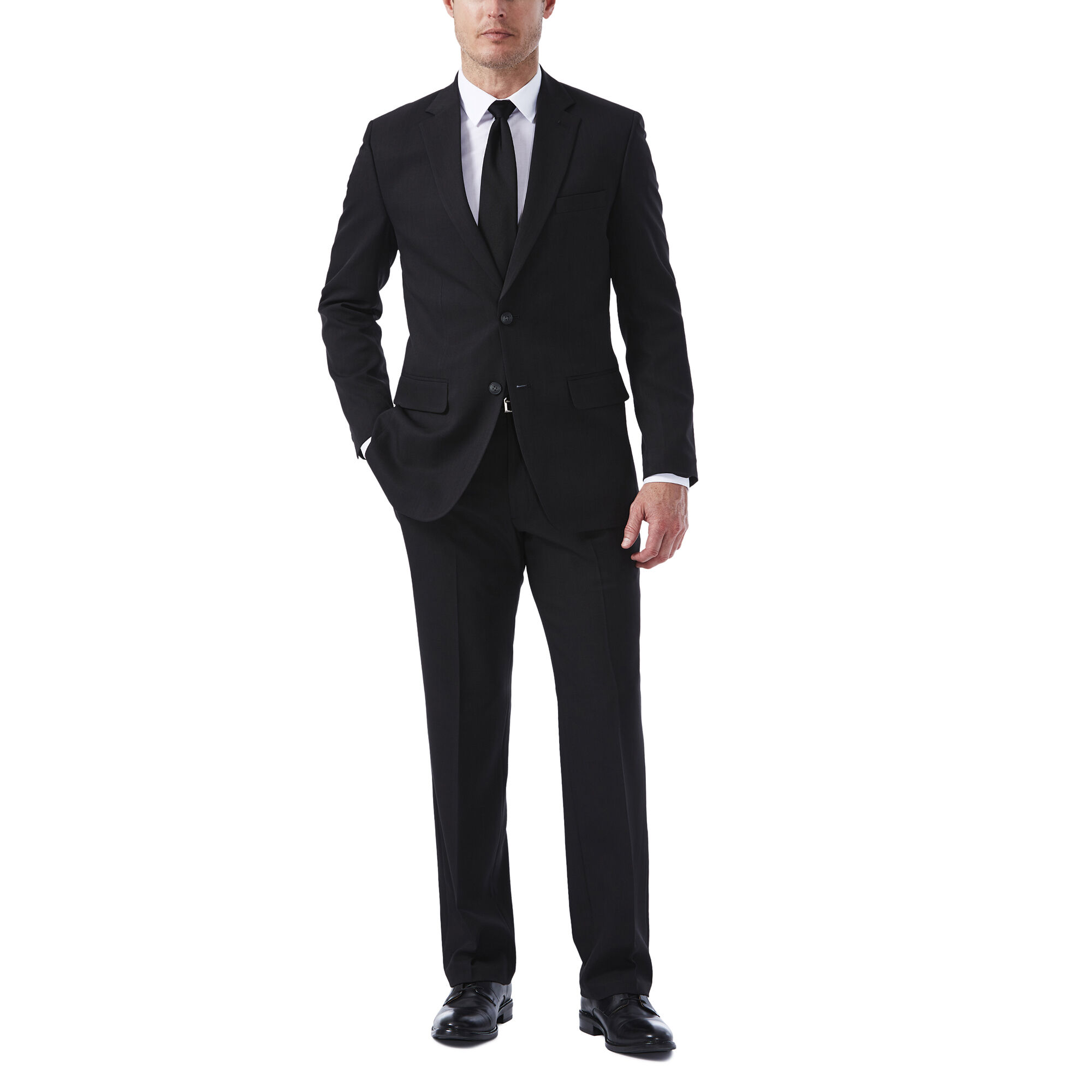 Haggar Travel Performance Suit Separates Jacket Black (HZ70267 Clothing Suits) photo