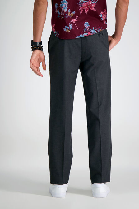 J.M. Haggar 4 Way Stretch Dress Pant, Charcoal Htr view# 4