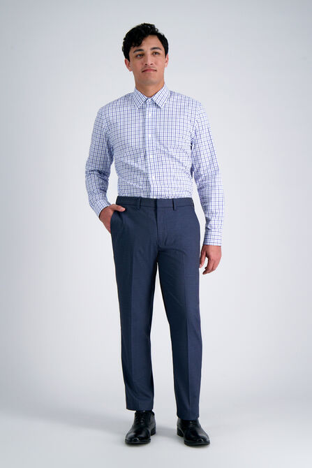 Premium Comfort Dress Shirt - Tonal Blue Check,  view# 3