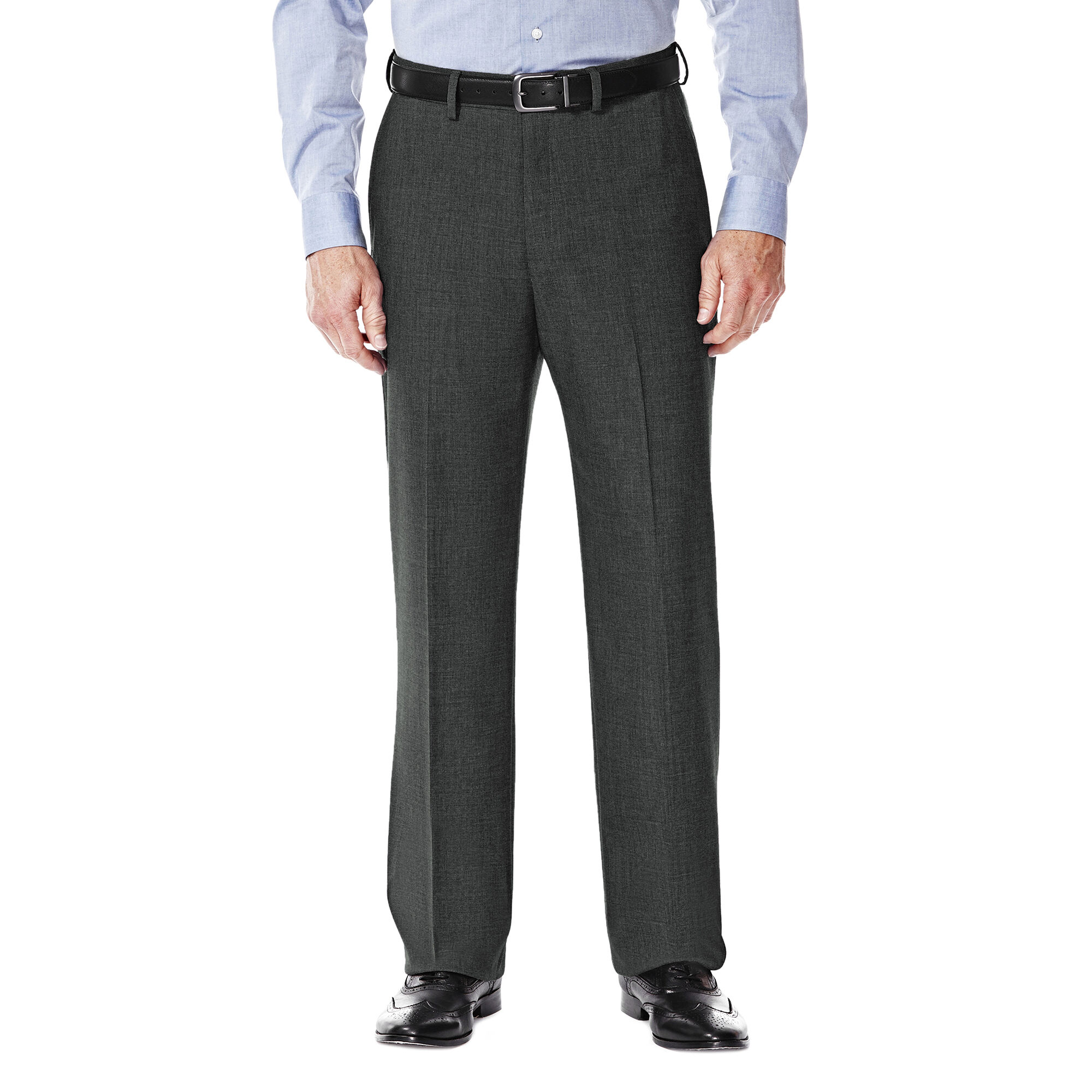 J.M. Haggar Premium Stretch Suit Pant - Flat Front Med Grey (HY00182 Clothing Pants) photo