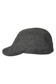 Brushed Herringbone Center Seam Flat Cap, Graphite view# 4