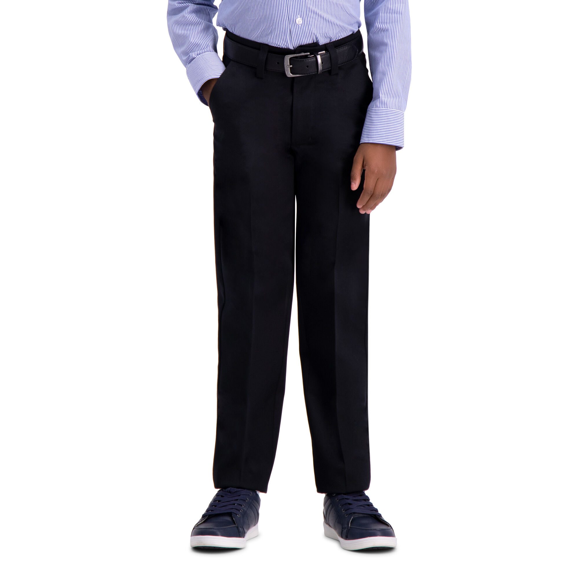 Haggar Boys Premium No Iron Khaki (8-20) Black (BCY8002) photo