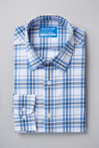 Smart Wash&trade; Dress Shirt - White &amp; Blue Plaid, Chinchilla view# 1