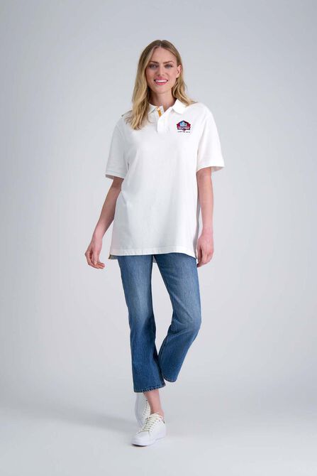 Pro Football Hall of Fame X Haggar - Vintage Wash Polo, White view# 6