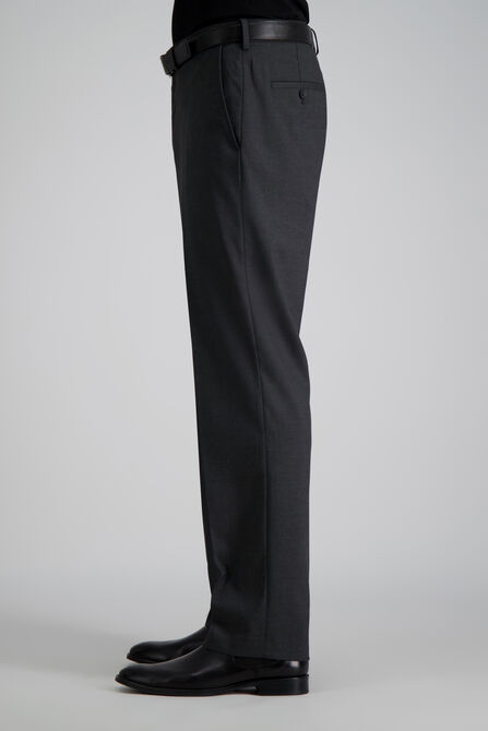 J.M. Haggar Dress Pant - Sharkskin, Dark Heather Grey view# 3