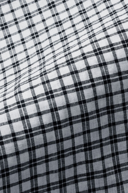 Big &amp; Tall Short Sleeve Button-Down Linen Shirt, White view# 5
