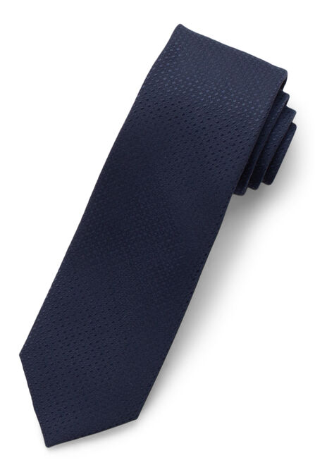 Solid Texture Tie, Navy view# 1