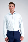 Performance Stretch Dress Shirt - Light Blue Check, Sky view# 1