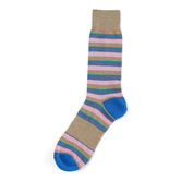 Khaki Striped Socks, British Khaki view# 1
