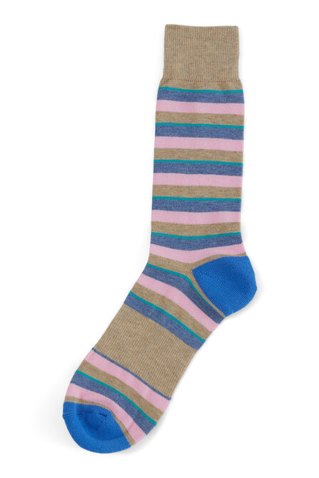 Khaki Striped Socks, British Khaki view# 1